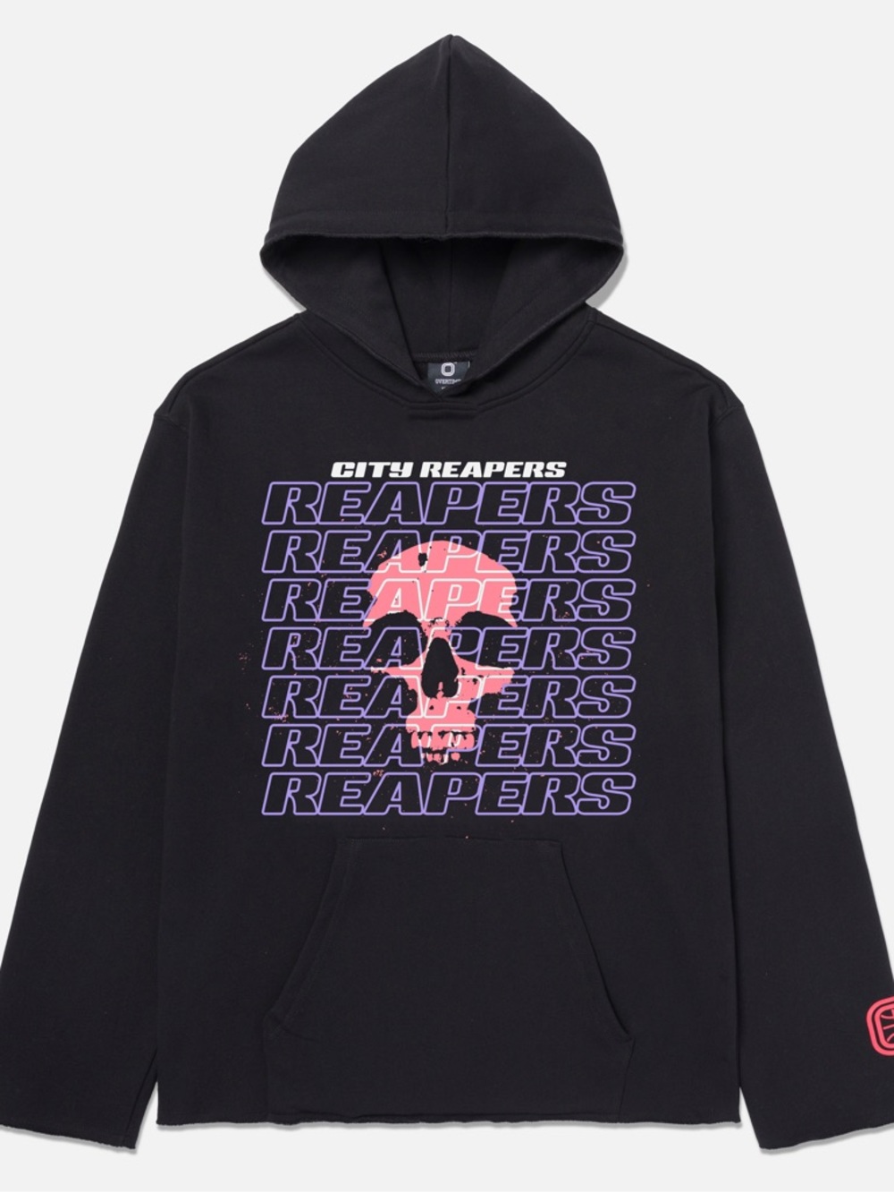 NWT - Overtime - Kids City Reaper Stack Hoodie Raw Edge